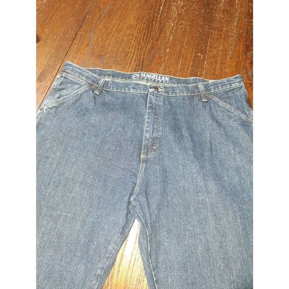 42x32 Magellan Outdoors Capenter Denim Blue Jeans Bootcut Cotton Pants - Picture 2 of 6